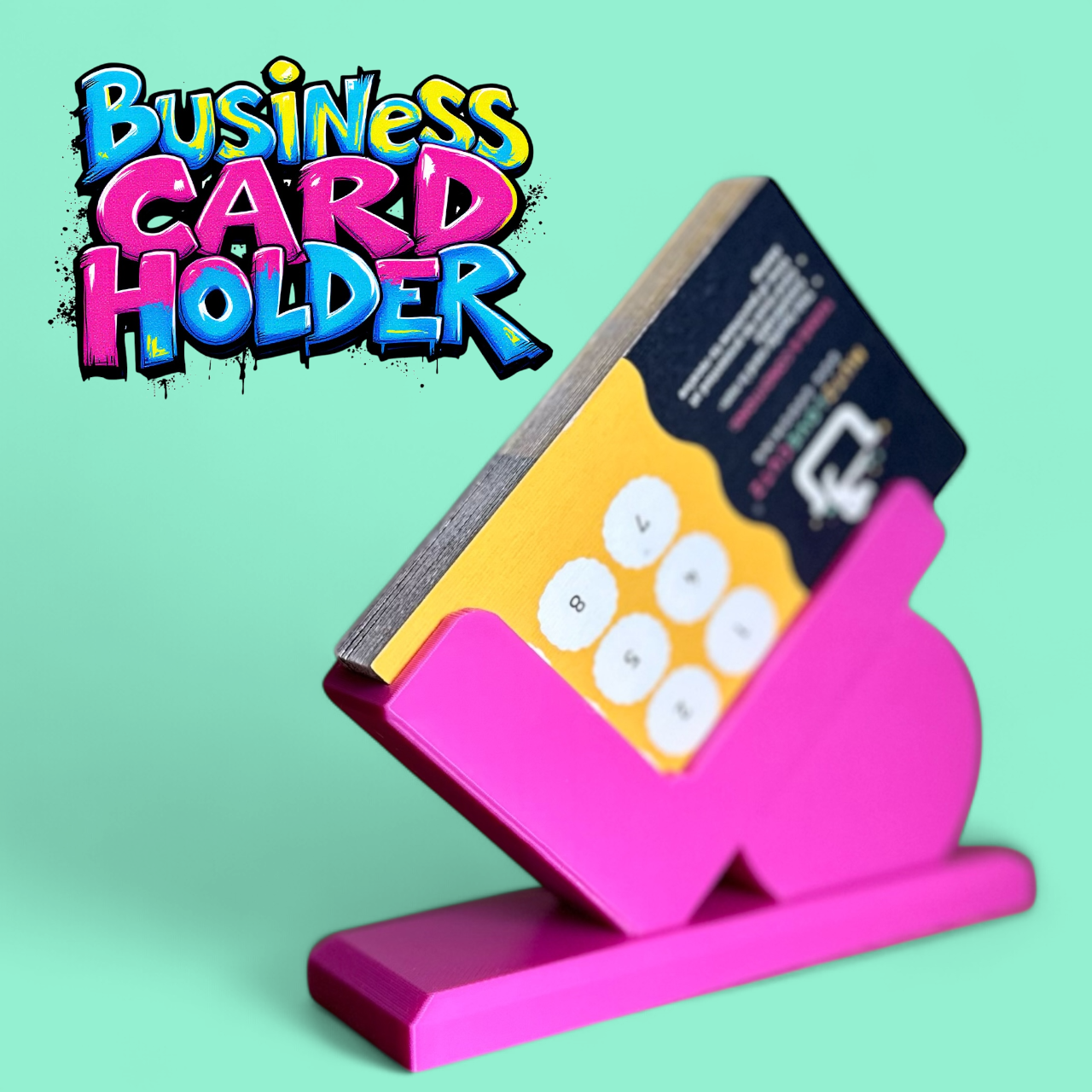 Dog Groomer's Business Card Holder – 3D Printed Desk Accessory for Professional Groomers